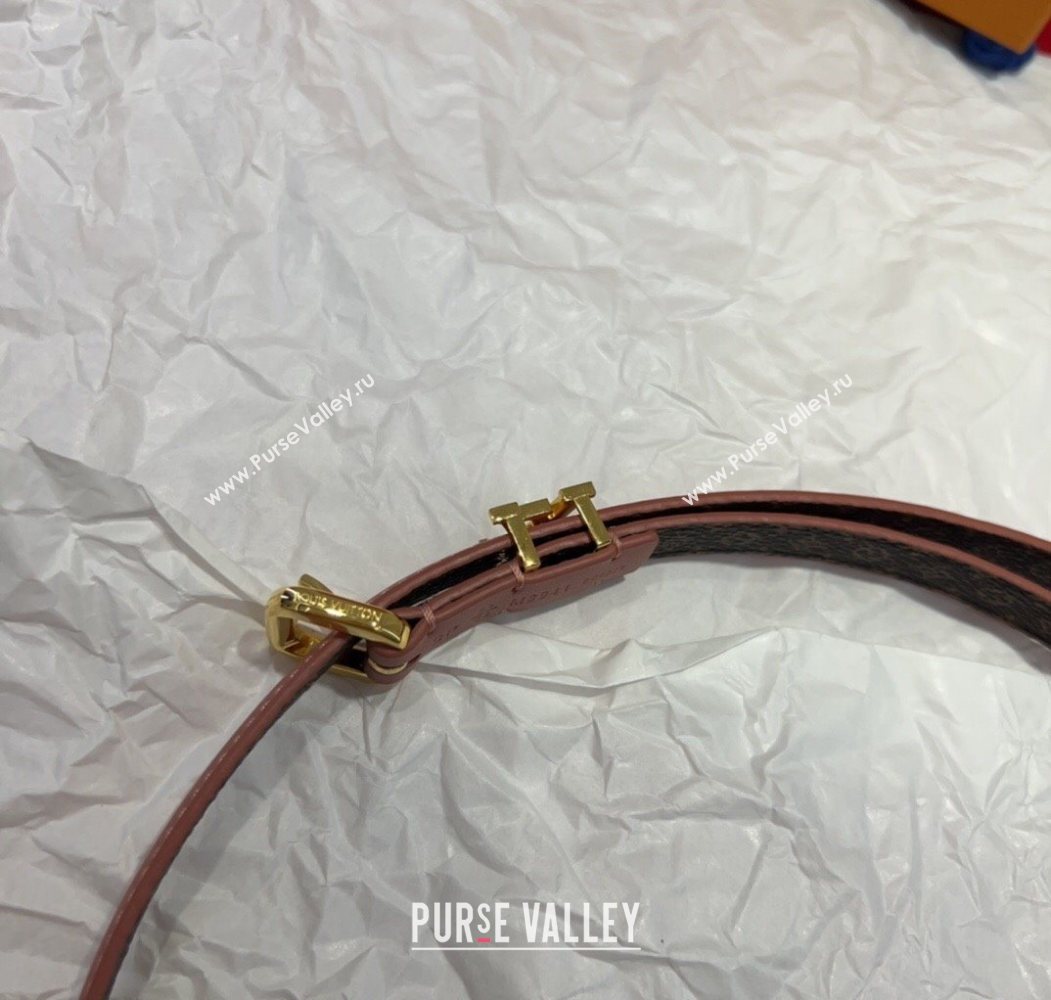 Louis Vuitton Darling Ard Belt 1.5cm in Leather Pink/White LV 2025 LV091201 (99-250912106)