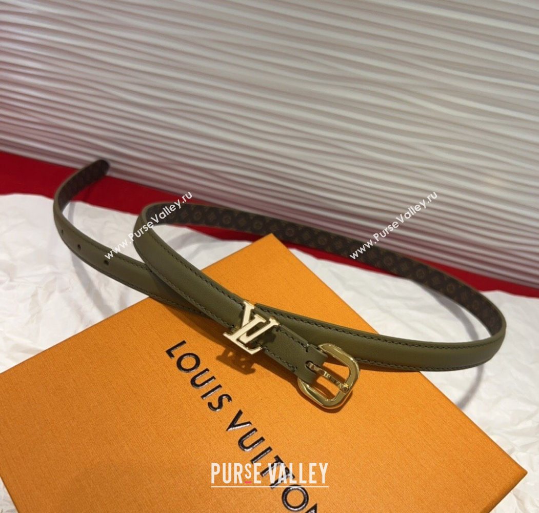 Louis Vuitton Darling Ard Belt 1.5cm in Leather Green/White LV 2025 LV091201 (99-250912108)