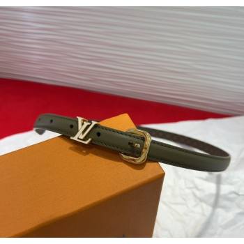 Louis Vuitton Darling Ard Belt 1.5cm in Leather Green/White LV 2025 LV091201 (99-250912108)