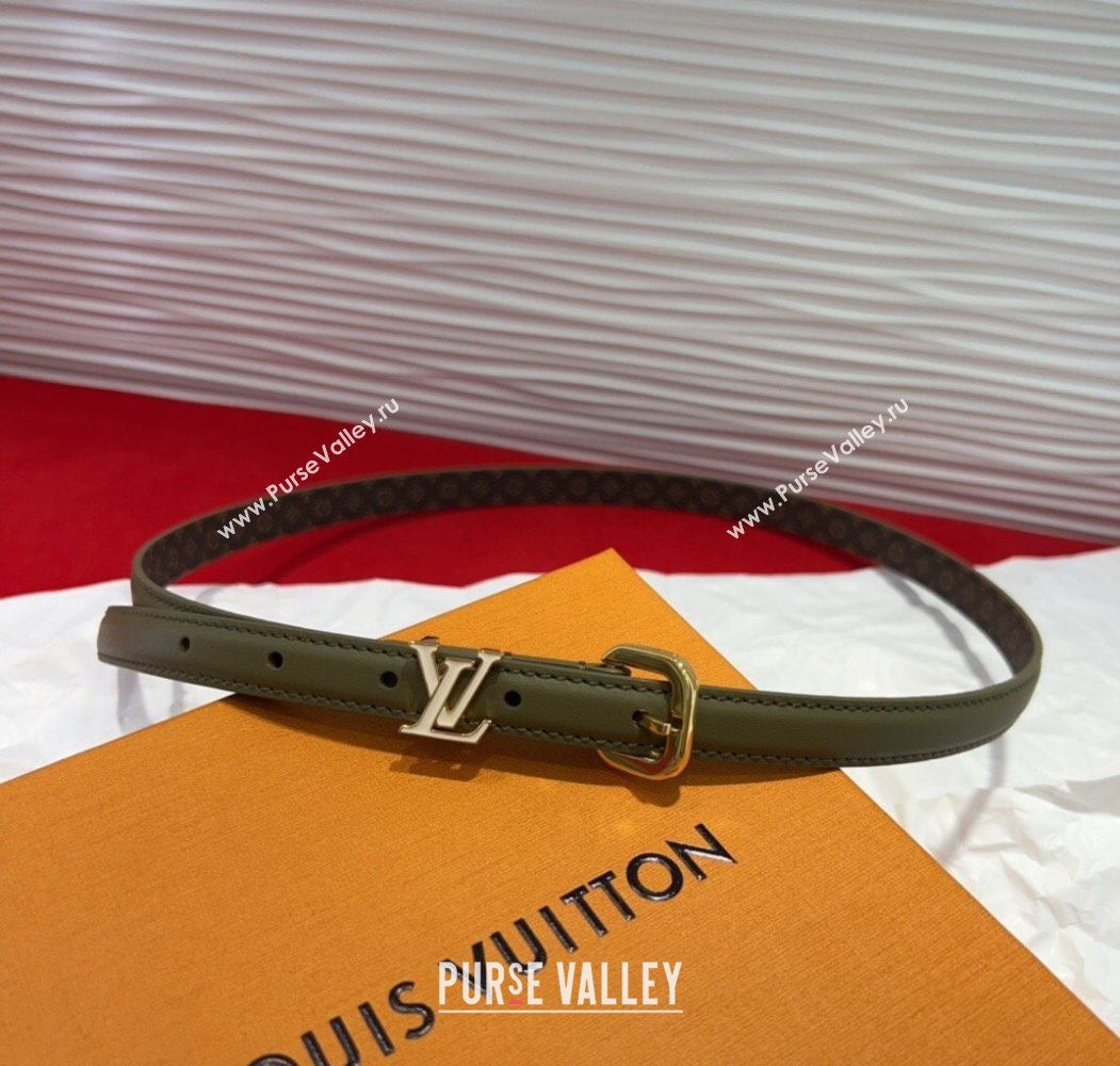 Louis Vuitton Darling Ard Belt 1.5cm in Leather Green/White LV 2025 LV091201 (99-250912108)