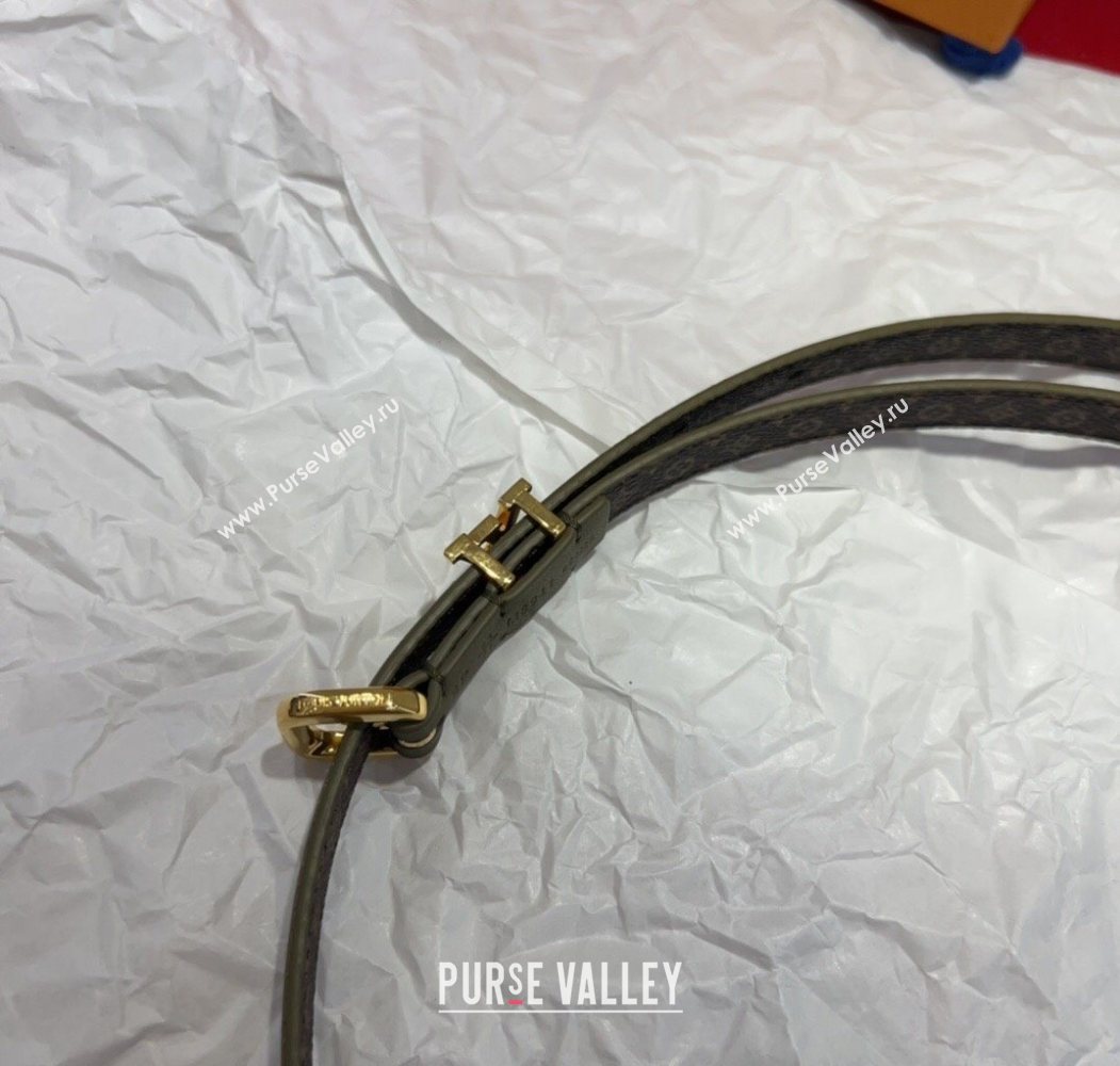 Louis Vuitton Darling Ard Belt 1.5cm in Leather Green/White LV 2025 LV091201 (99-250912108)