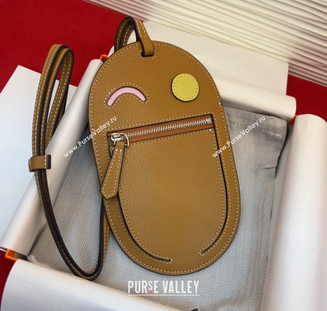 Hermes In The Loop Phone To Go Wink Large Pouch in Leather Brown 2025 (99-250912140)