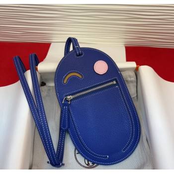 Hermes In The Loop Phone To Go Wink Large Pouch in Leather Blue 2025 (99-250912141)