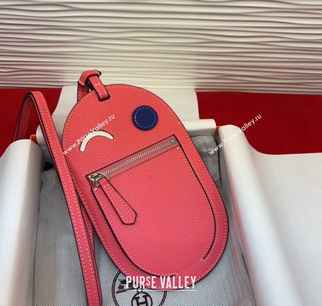 Hermes In The Loop Phone To Go Wink Large Pouch in Leather Pink 2025 (99-250912142)