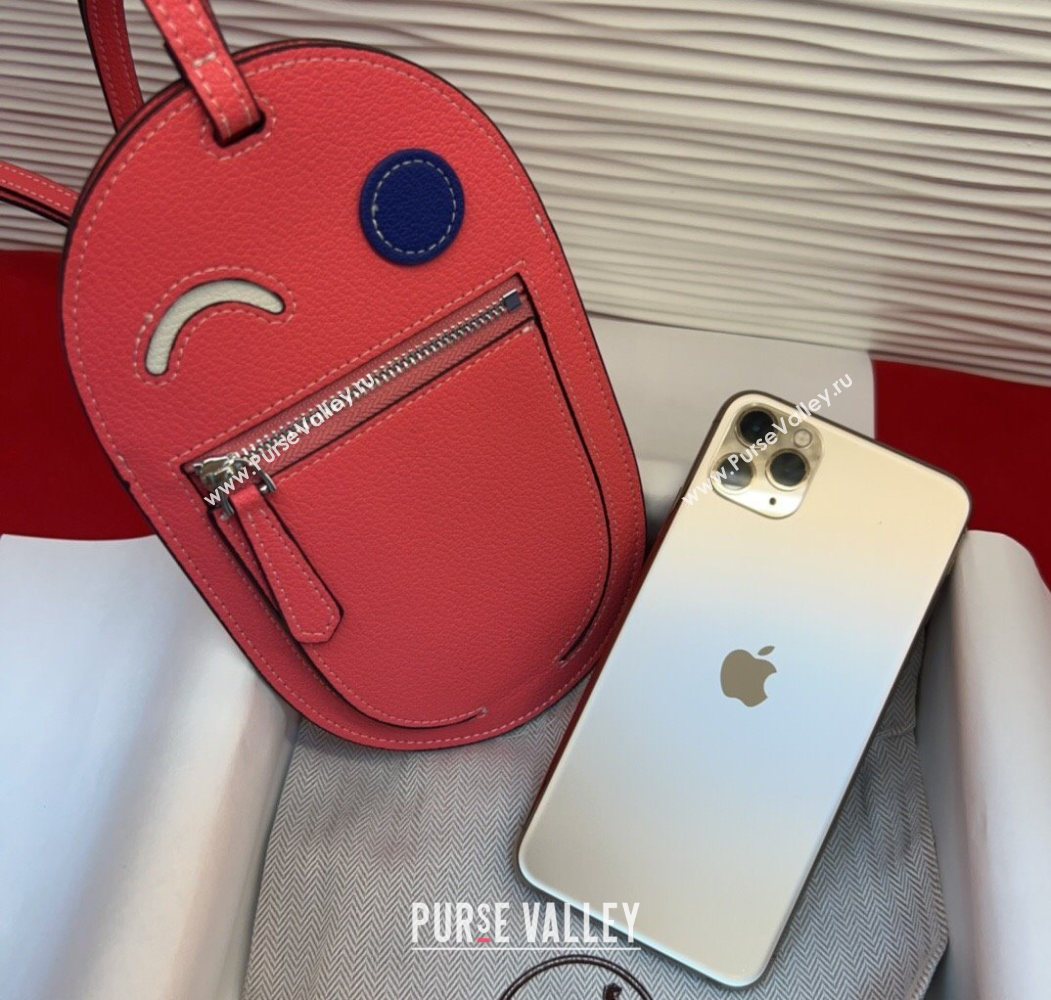 Hermes In The Loop Phone To Go Wink Large Pouch in Leather Pink 2025 (99-250912142)