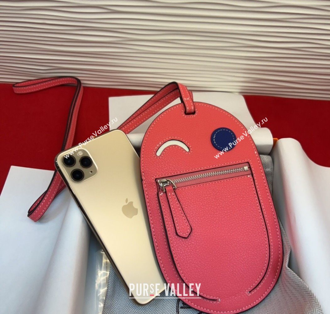 Hermes In The Loop Phone To Go Wink Large Pouch in Leather Pink 2025 (99-250912142)