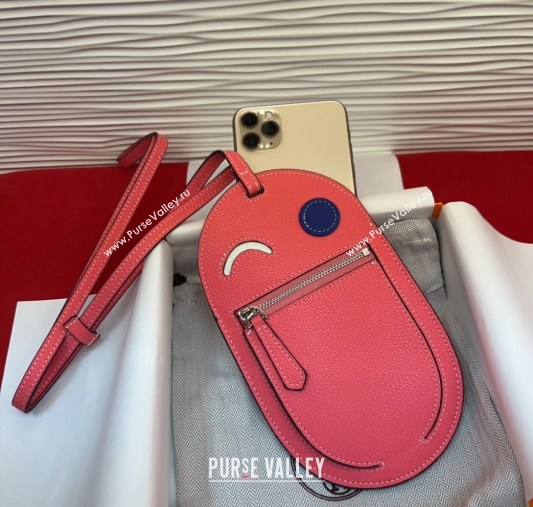 Hermes In The Loop Phone To Go Wink Large Pouch in Leather Pink 2025 (99-250912142)