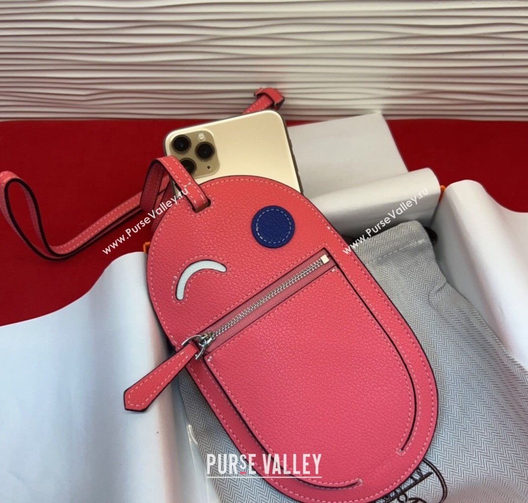 Hermes In The Loop Phone To Go Wink Large Pouch in Leather Pink 2025 (99-250912142)