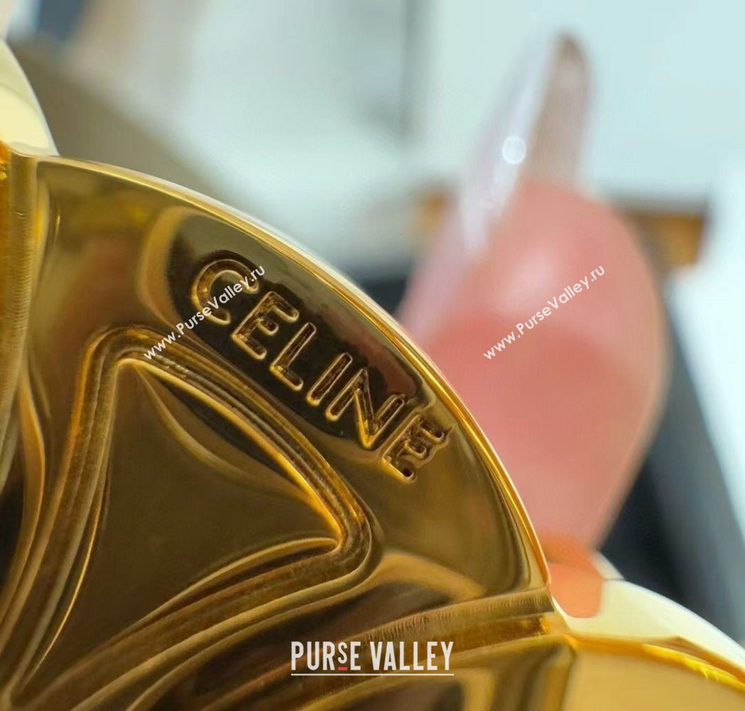 Celine Triomphe Supple Calfskin Leather Belt 1.8cm Green 2025 0911 (99-250911092)