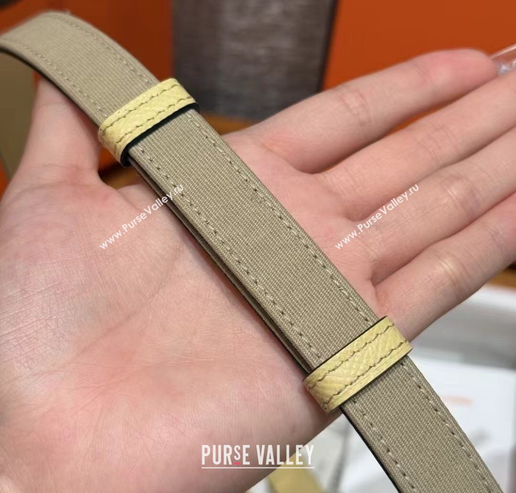 Hermes Canvas Belt 1.8cm with Kelly Buckle Beige 2025 HS091202 (99-250912037)