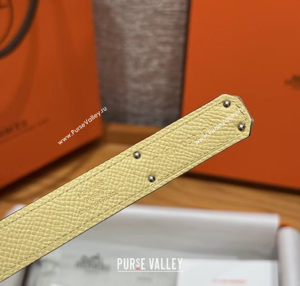Hermes Canvas Belt 1.8cm with Kelly Buckle Beige 2025 HS091202 (99-250912037)