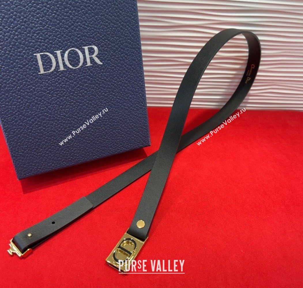 Dior 30 Montaigne Treasure Belt 2cm in Calfskin Leather Black 2025 DR091201 (99-250912049)