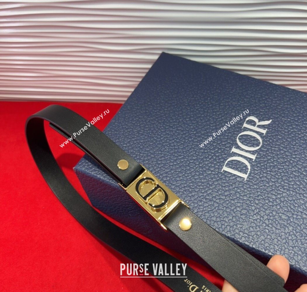 Dior 30 Montaigne Treasure Belt 2cm in Calfskin Leather Black 2025 DR091201 (99-250912049)