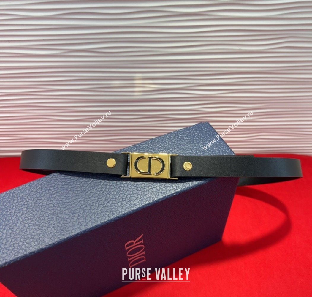 Dior 30 Montaigne Treasure Belt 2cm in Calfskin Leather Black 2025 DR091201 (99-250912049)