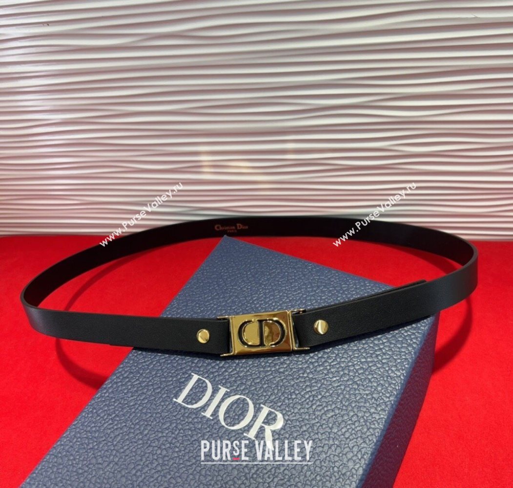 Dior 30 Montaigne Treasure Belt 2cm in Calfskin Leather Black 2025 DR091201 (99-250912049)