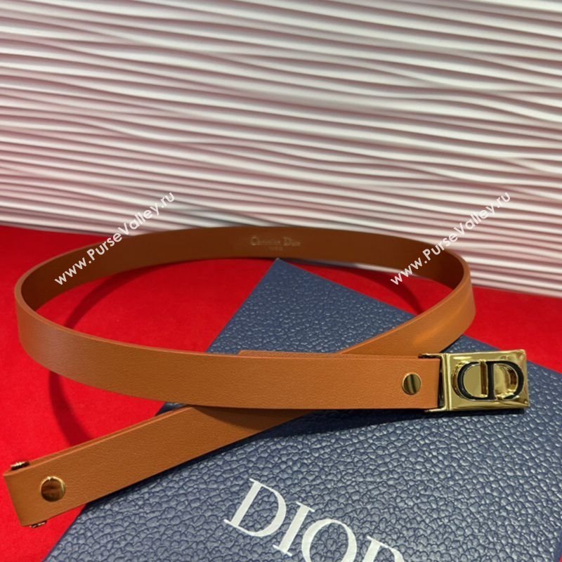 Dior 30 Montaigne Treasure Belt 2cm in Calfskin Leather Brown 2025 DR091201 (99-250912050)