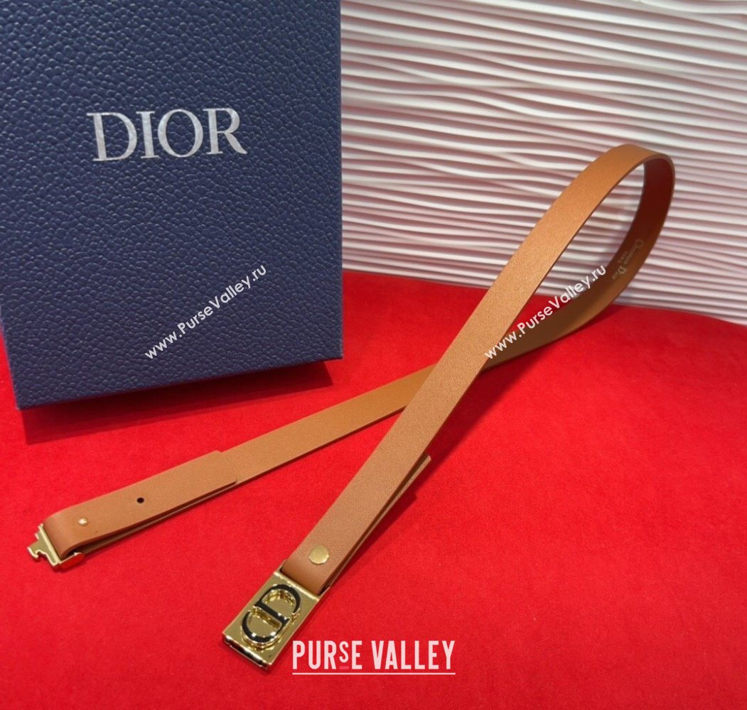 Dior 30 Montaigne Treasure Belt 2cm in Calfskin Leather Brown 2025 DR091201 (99-250912050)