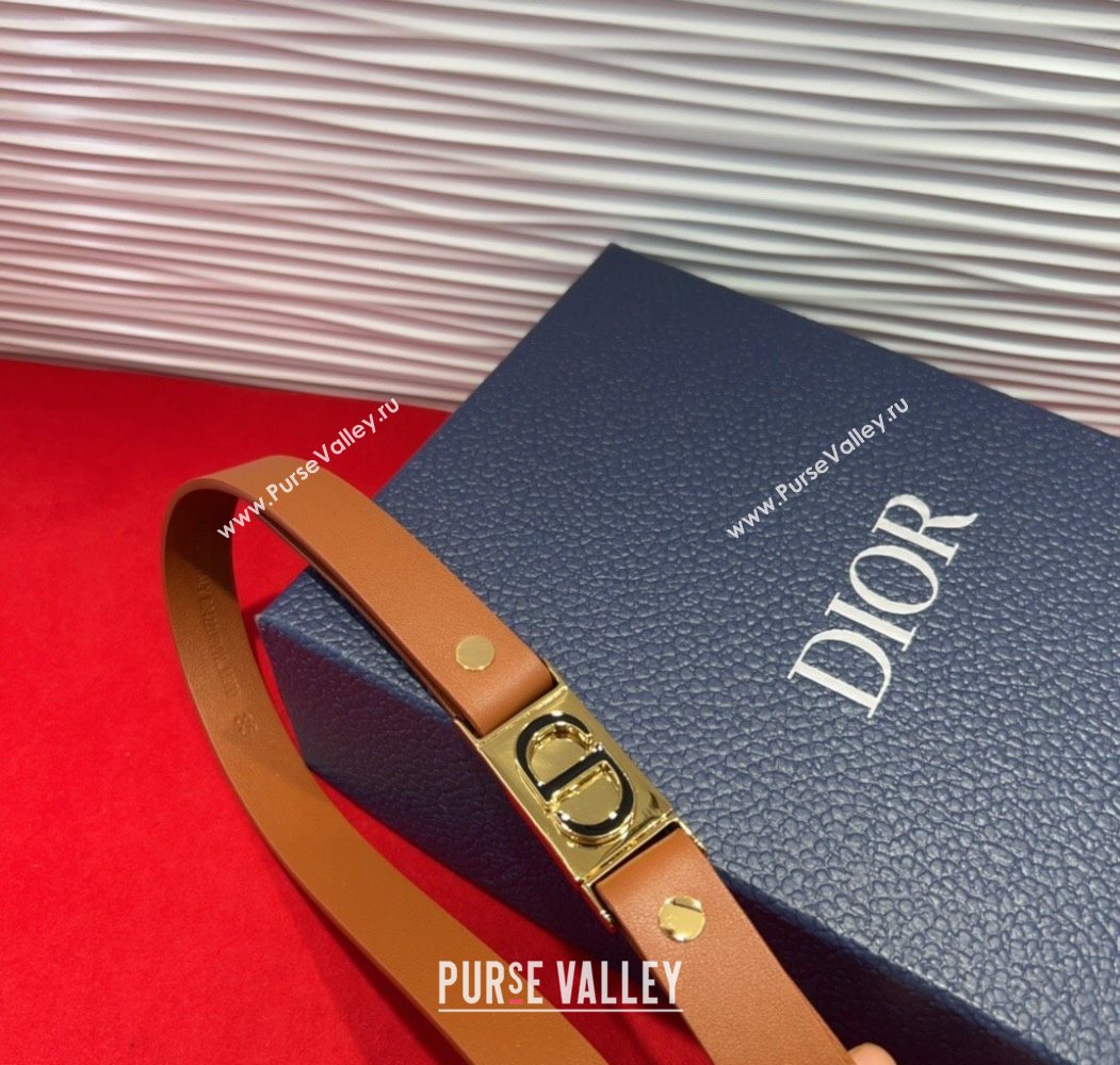 Dior 30 Montaigne Treasure Belt 2cm in Calfskin Leather Brown 2025 DR091201 (99-250912050)