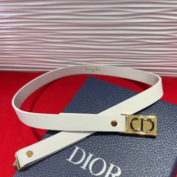 Dior 30 Montaigne Treasure Belt 2cm in Calfskin Leather White 2025 DR091201 (99-250912051)