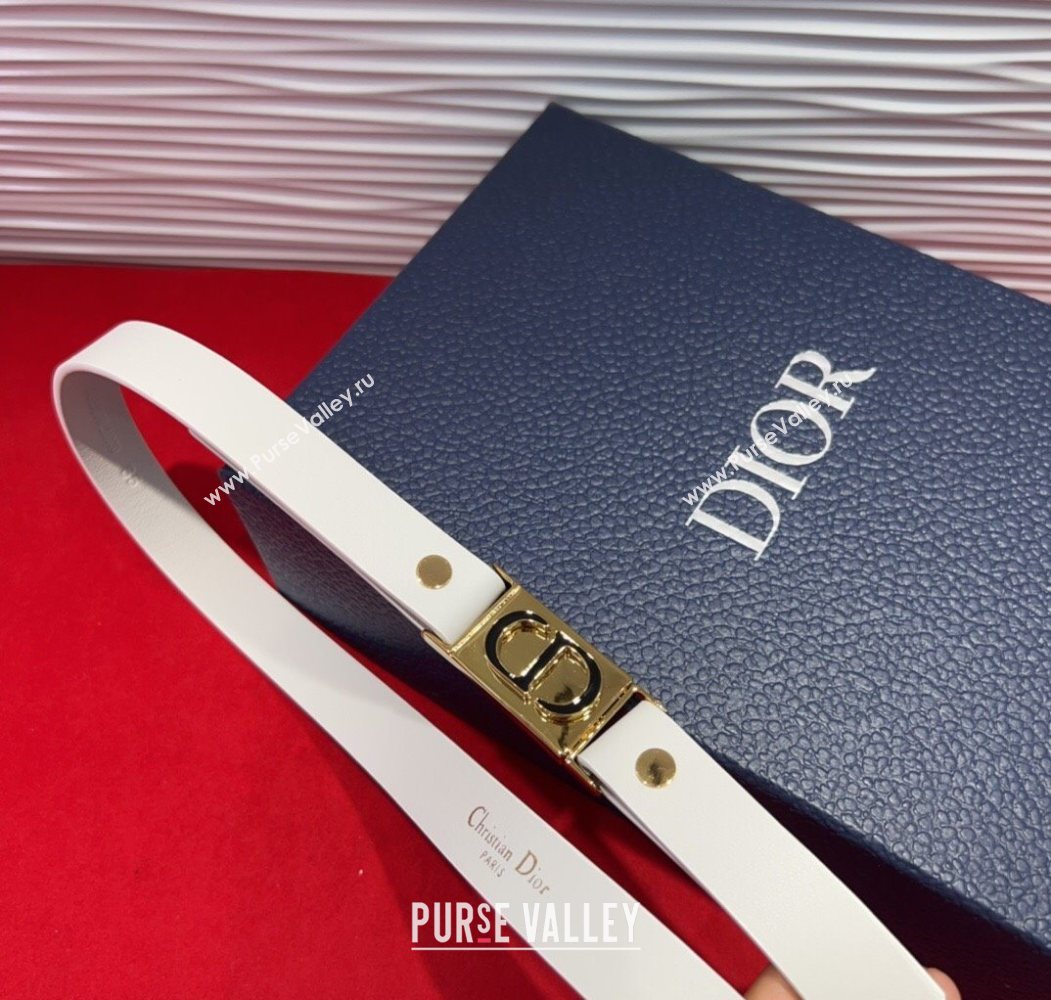 Dior 30 Montaigne Treasure Belt 2cm in Calfskin Leather White 2025 DR091201 (99-250912051)