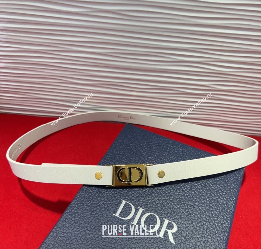 Dior 30 Montaigne Treasure Belt 2cm in Calfskin Leather White 2025 DR091201 (99-250912051)
