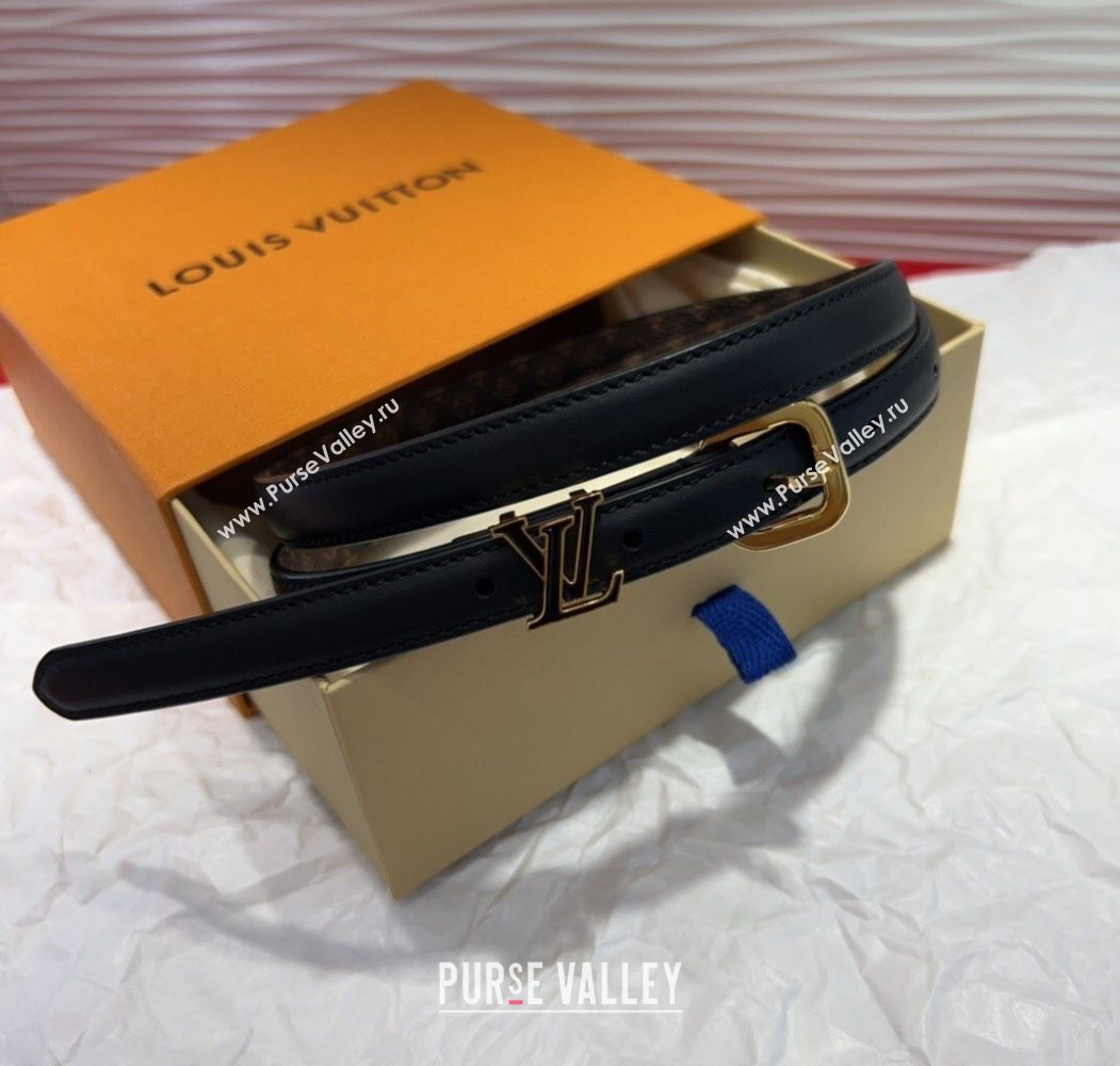 Louis Vuitton Darling Ard Belt 1.5cm in Leather Black2/LV 2025 LV091201 (99-250912099)