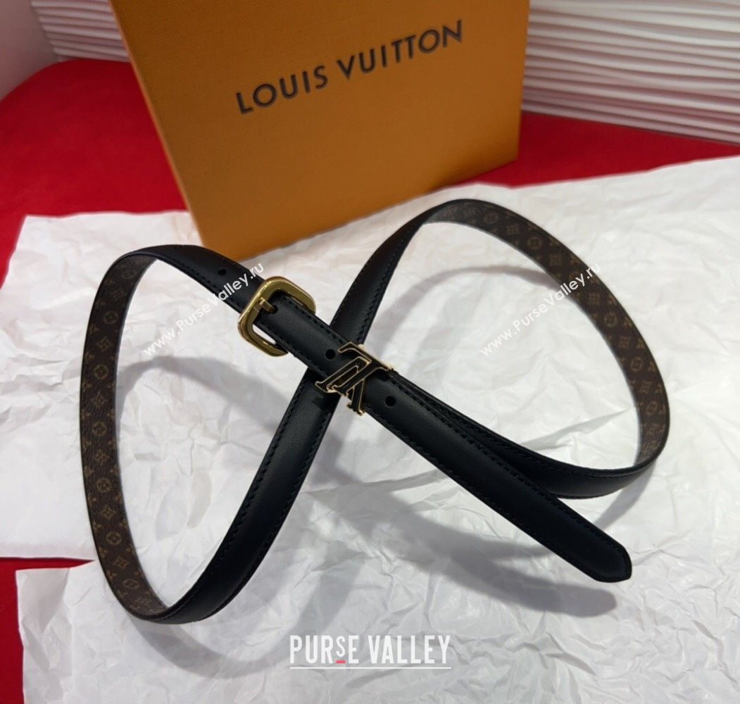 Louis Vuitton Darling Ard Belt 1.5cm in Leather Black2/LV 2025 LV091201 (99-250912099)