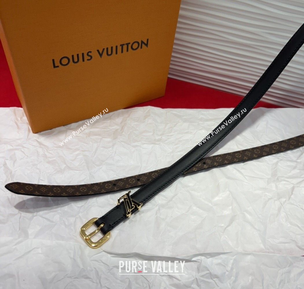 Louis Vuitton Darling Ard Belt 1.5cm in Leather Black2/LV 2025 LV091201 (99-250912099)