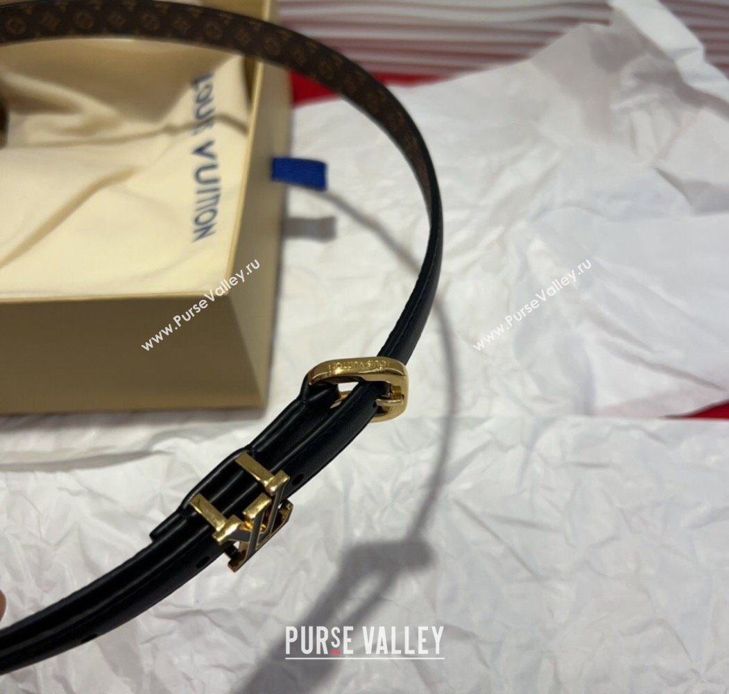Louis Vuitton Darling Ard Belt 1.5cm in Leather Black2/LV 2025 LV091201 (99-250912099)