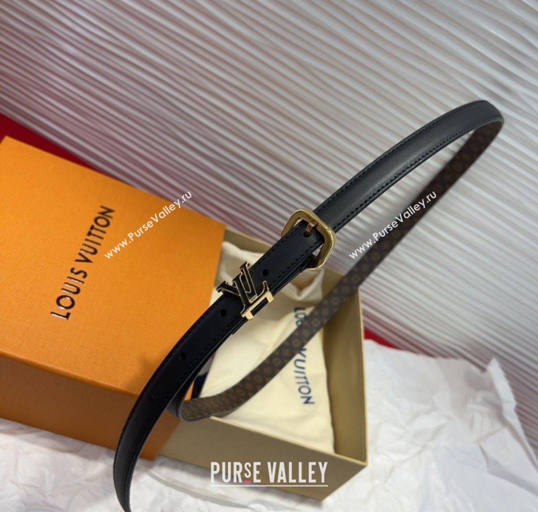 Louis Vuitton Darling Ard Belt 1.5cm in Leather Black2/LV 2025 LV091201 (99-250912099)