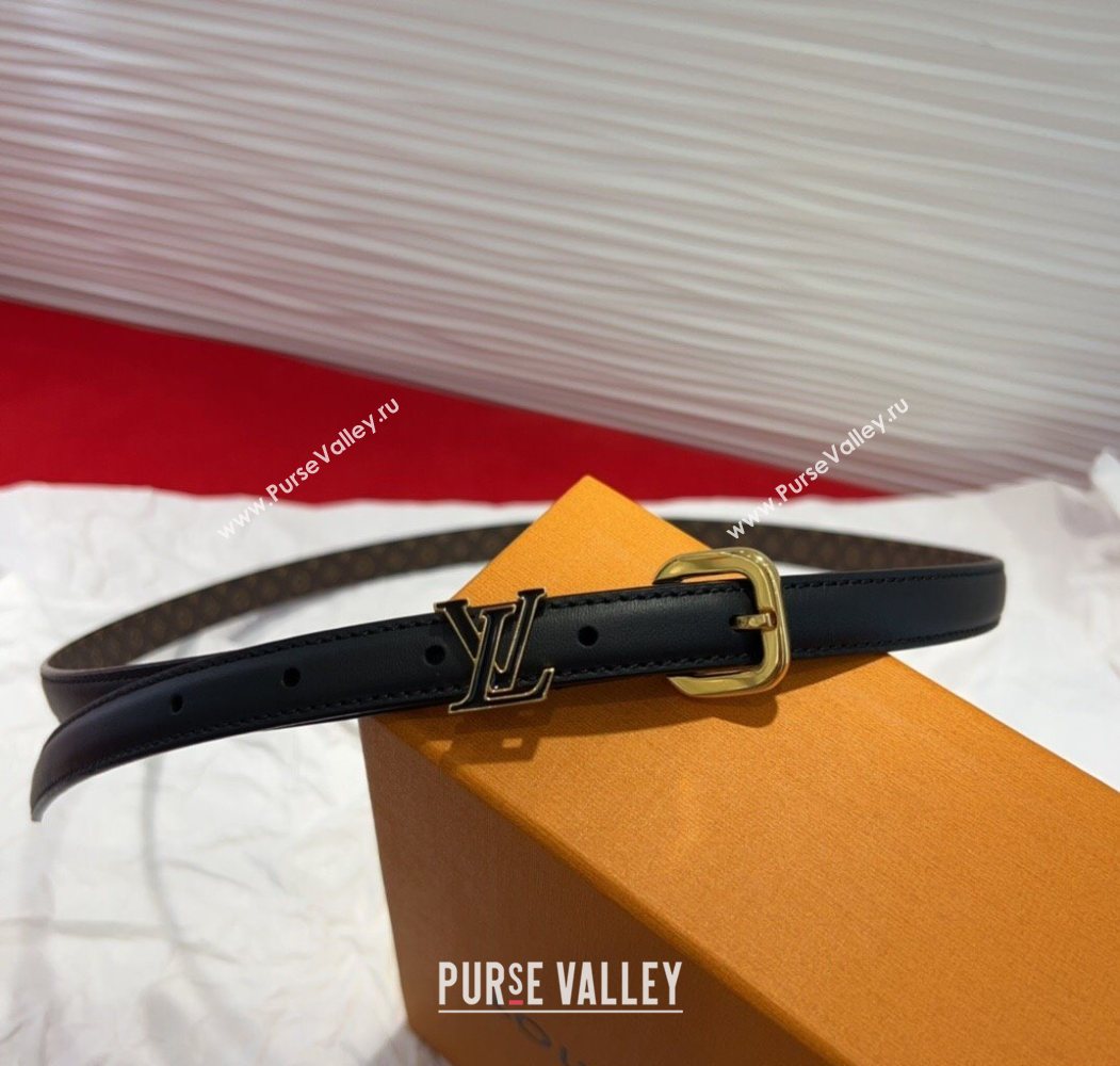 Louis Vuitton Darling Ard Belt 1.5cm in Leather Black2/LV 2025 LV091201 (99-250912099)