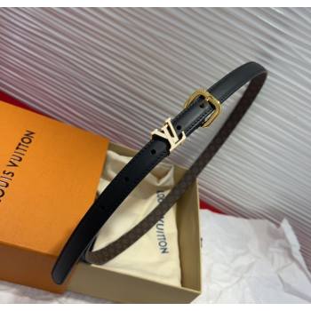 Louis Vuitton Darling Ard Belt 1.5cm in Leather Black /White LV 2025 LV091201 (99-250912100)