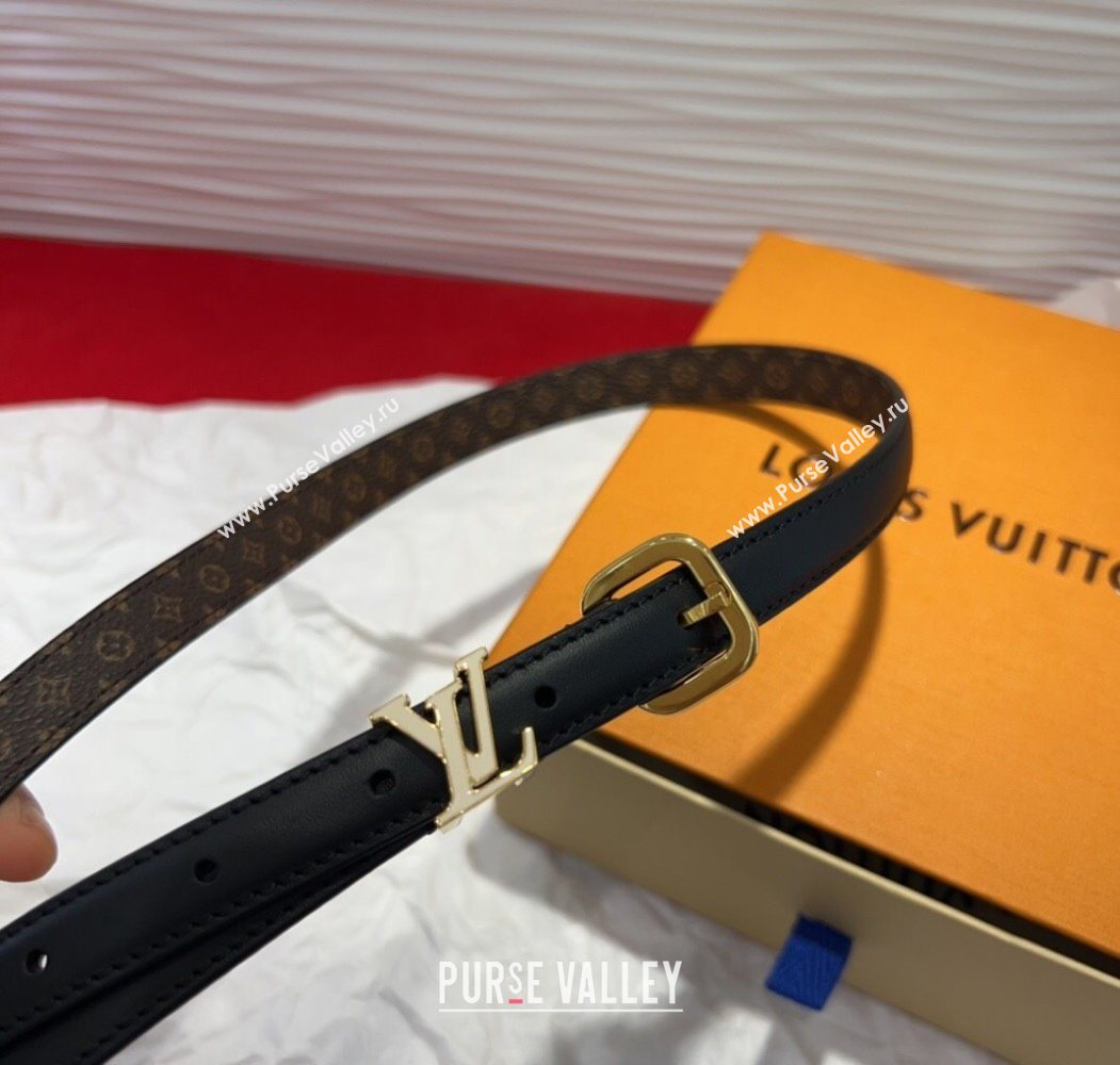 Louis Vuitton Darling Ard Belt 1.5cm in Leather Black /White LV 2025 LV091201 (99-250912100)