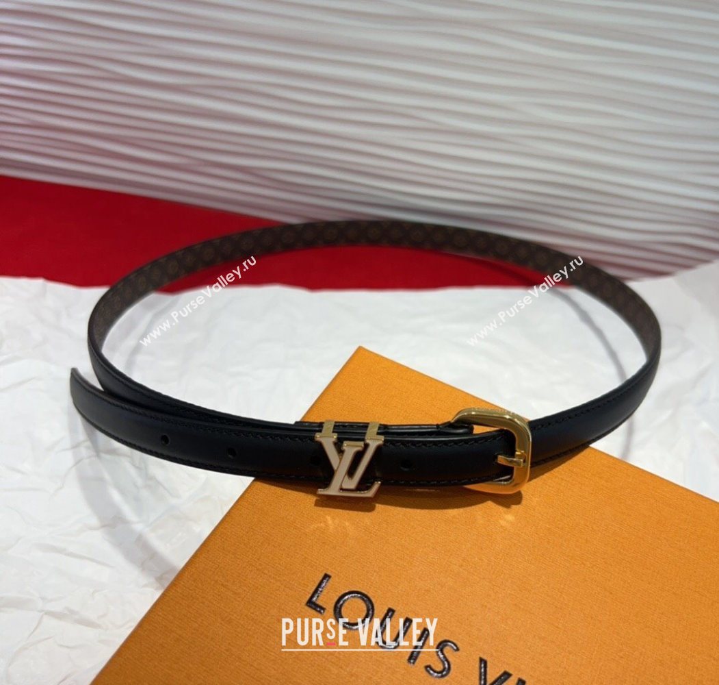 Louis Vuitton Darling Ard Belt 1.5cm in Leather Black /White LV 2025 LV091201 (99-250912100)