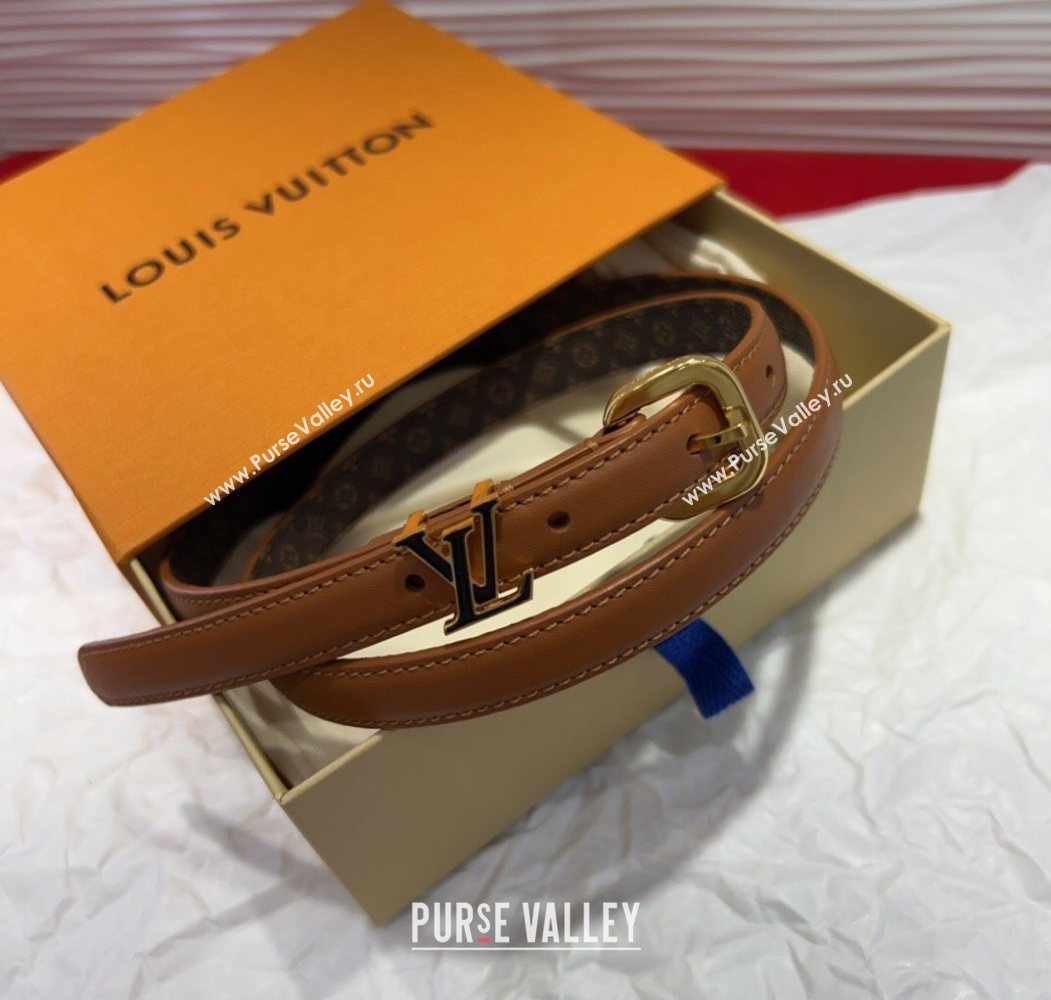 Louis Vuitton Darling Ard Belt 1.5cm in Leather Brown/Black LV 2025 LV091201 (99-250912101)