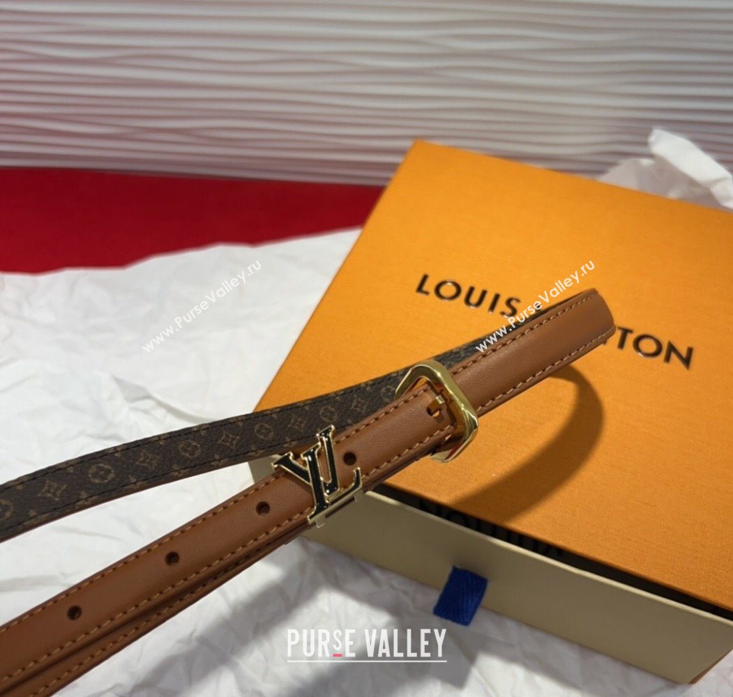 Louis Vuitton Darling Ard Belt 1.5cm in Leather Brown/Black LV 2025 LV091201 (99-250912101)