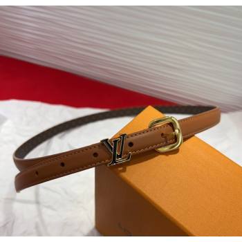 Louis Vuitton Darling Ard Belt 1.5cm in Leather Brown/Black LV 2025 LV091201 (99-250912101)