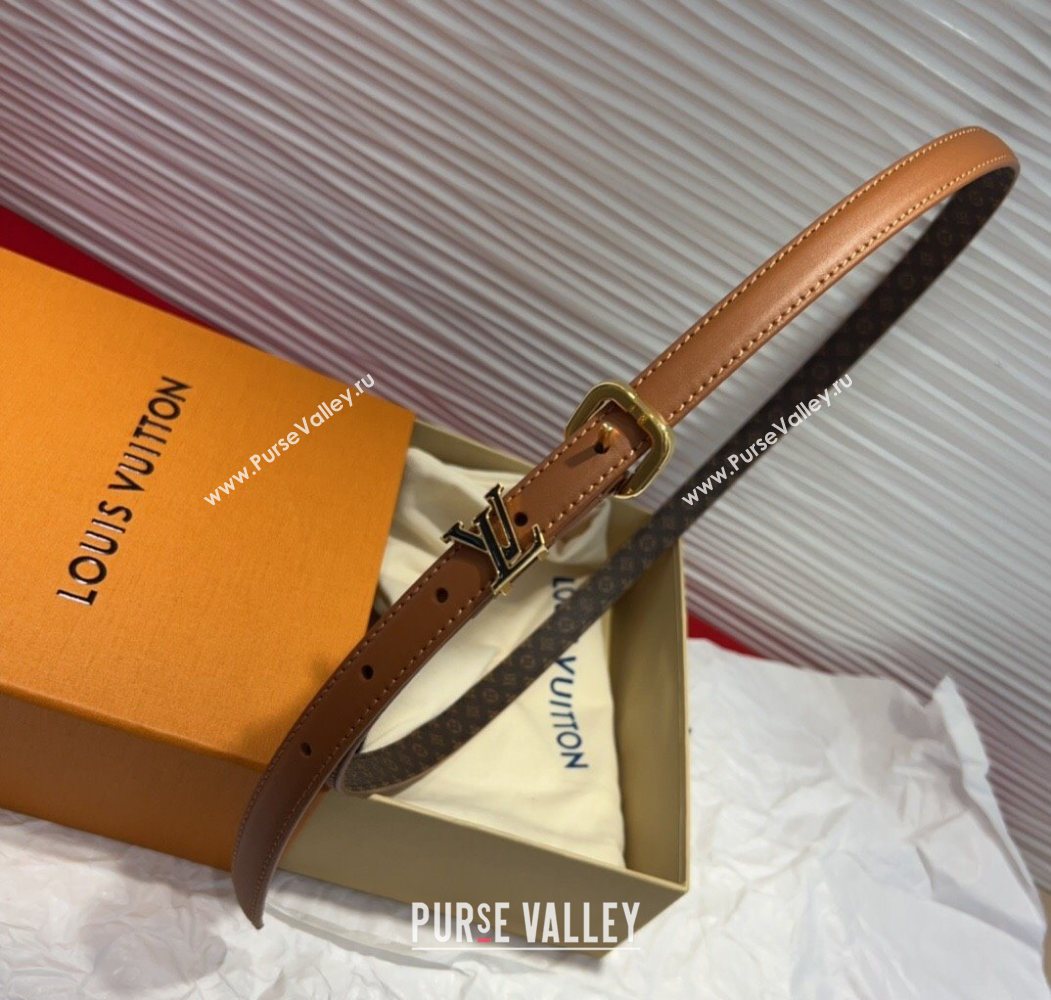 Louis Vuitton Darling Ard Belt 1.5cm in Leather Brown/Black LV 2025 LV091201 (99-250912101)