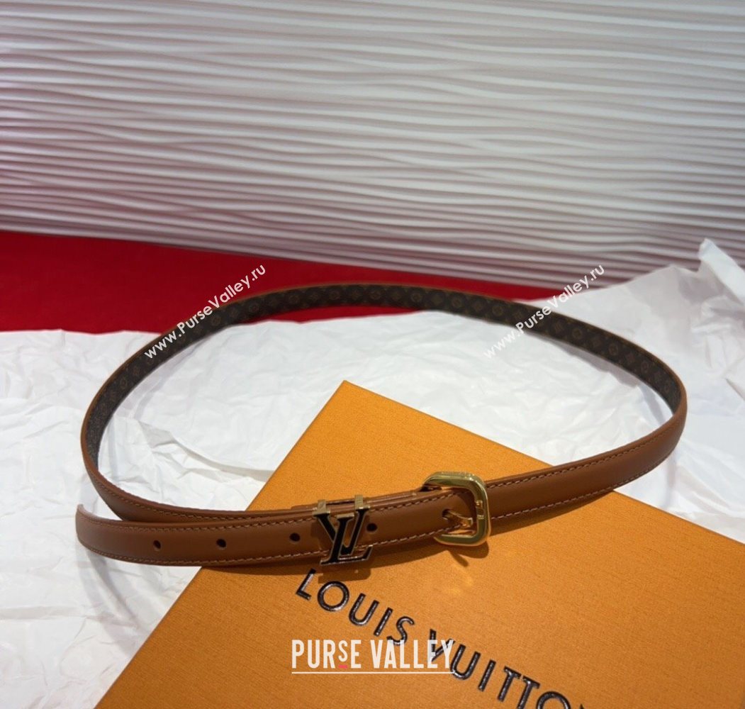Louis Vuitton Darling Ard Belt 1.5cm in Leather Brown/Black LV 2025 LV091201 (99-250912101)