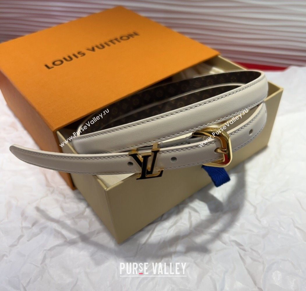 Louis Vuitton Darling Ard Belt 1.5cm in Leather White/Black LV 2025 LV091201 (99-250912103)