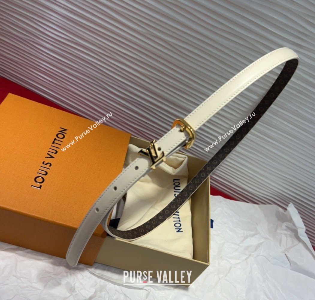 Louis Vuitton Darling Ard Belt 1.5cm in Leather White/Black LV 2025 LV091201 (99-250912103)