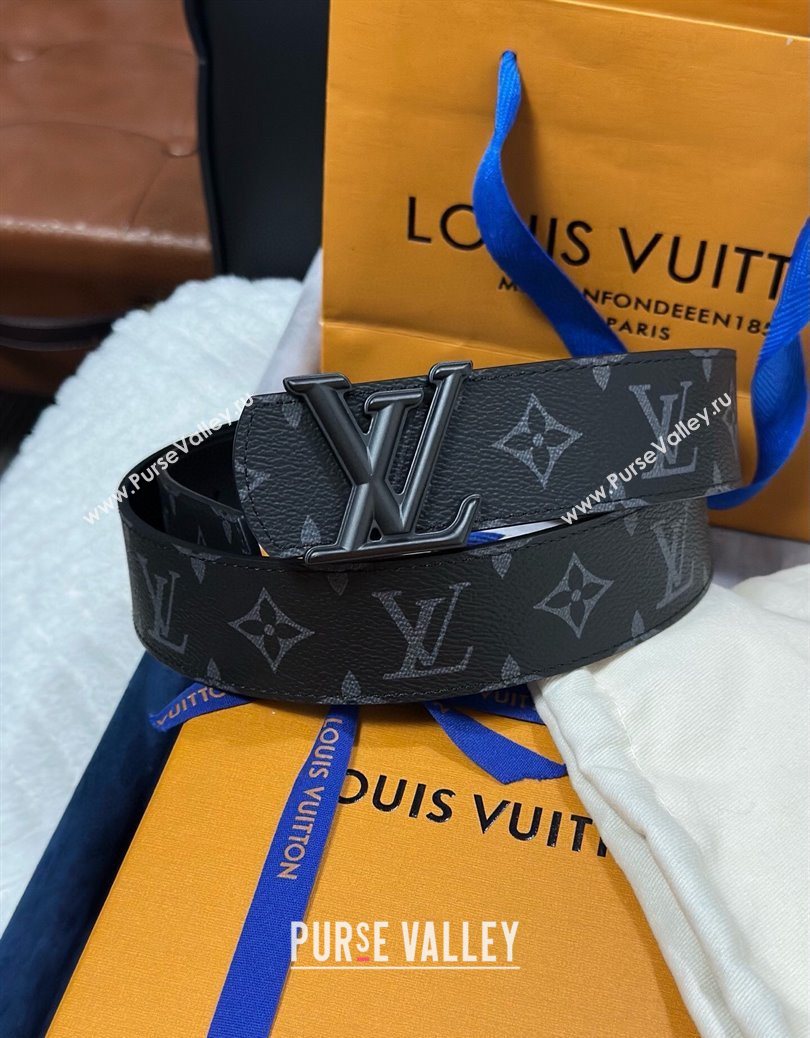 Louis Vuitton Monogram Canvas Belt 4cm with LV Buckle Black2 2025 M8846 (99-250912112)