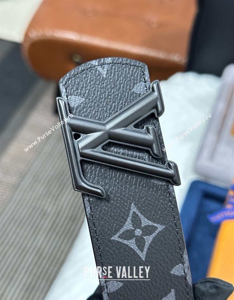 Louis Vuitton Monogram Canvas Belt 4cm with LV Buckle Black2 2025 M8846 (99-250912112)