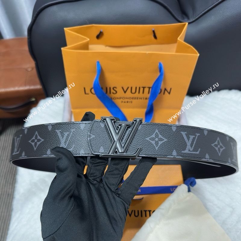 Louis Vuitton Monogram Canvas Belt 4cm with LV Buckle Black2 2025 M8846 (99-250912112)