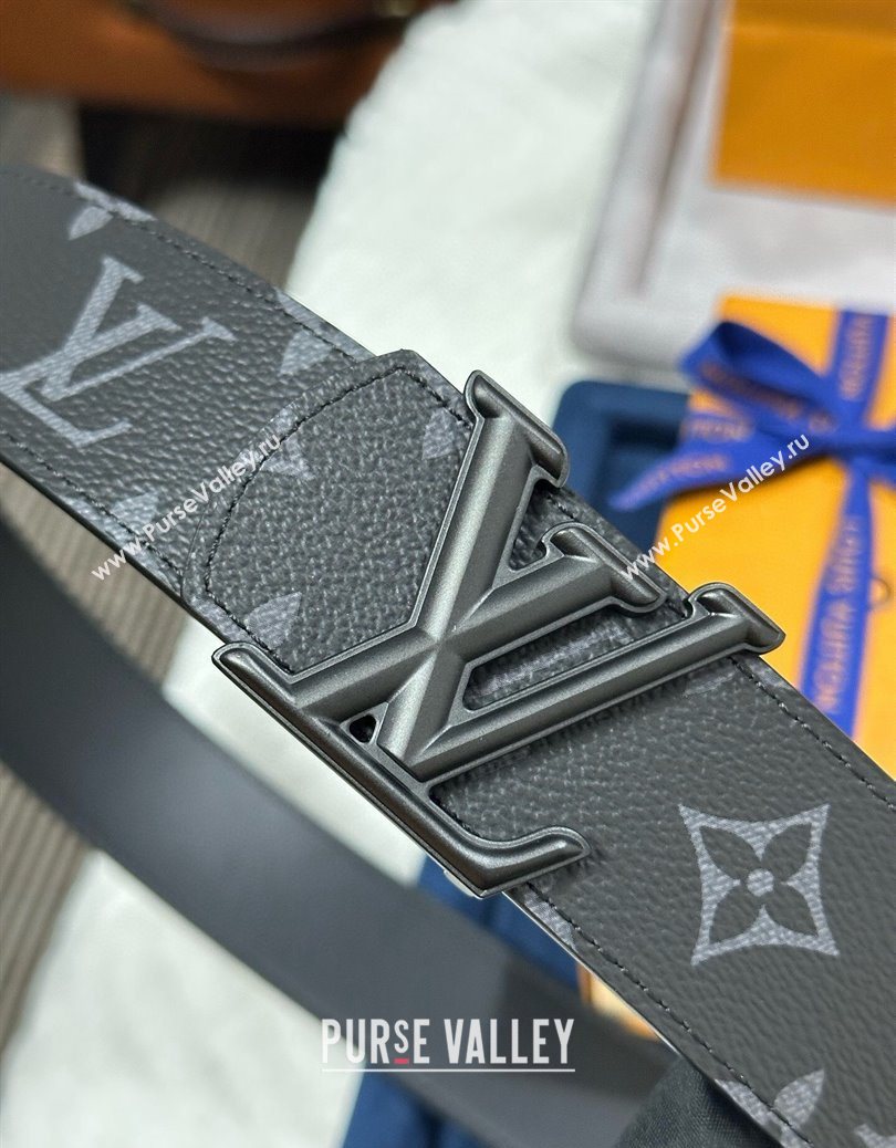 Louis Vuitton Monogram Canvas Belt 4cm with LV Buckle Black2 2025 M8846 (99-250912112)