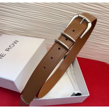The Row Vintage Classic Belt in Leather Brown/Silver 2025 TR26010401 (99-260104103)
