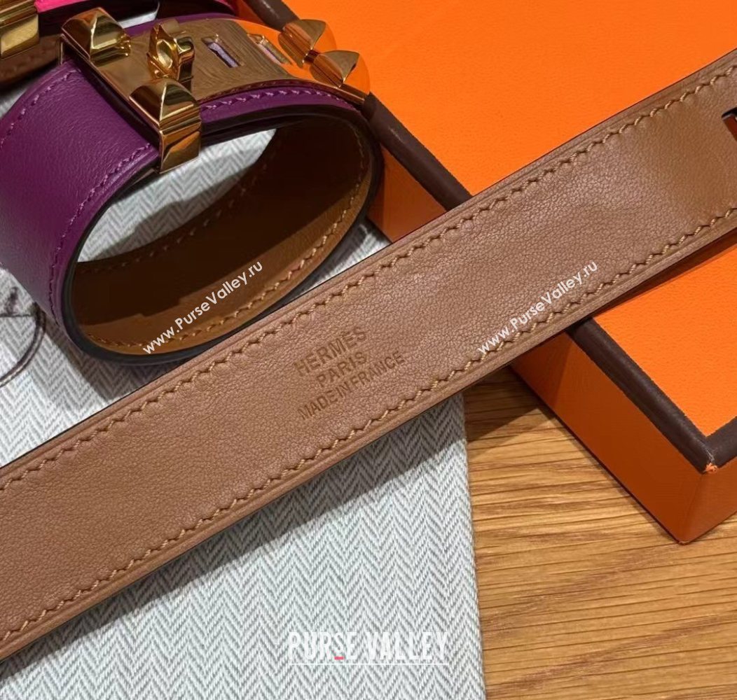 Hermes Collier de Chien bracelet in Four Medor Studs and Leather 2026 HS26010403 (99-260104130)