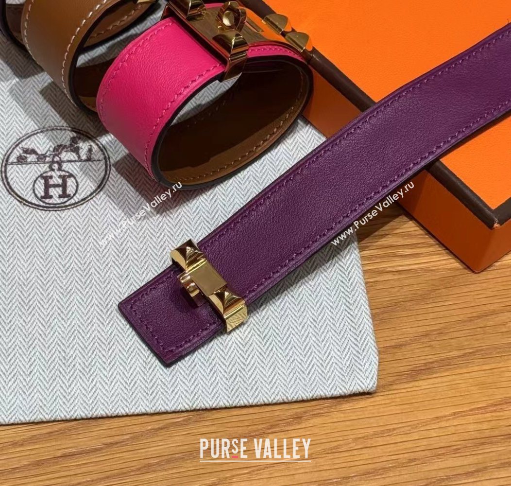 Hermes Collier de Chien bracelet in Four Medor Studs and Leather 2026 HS26010403 (99-260104130)