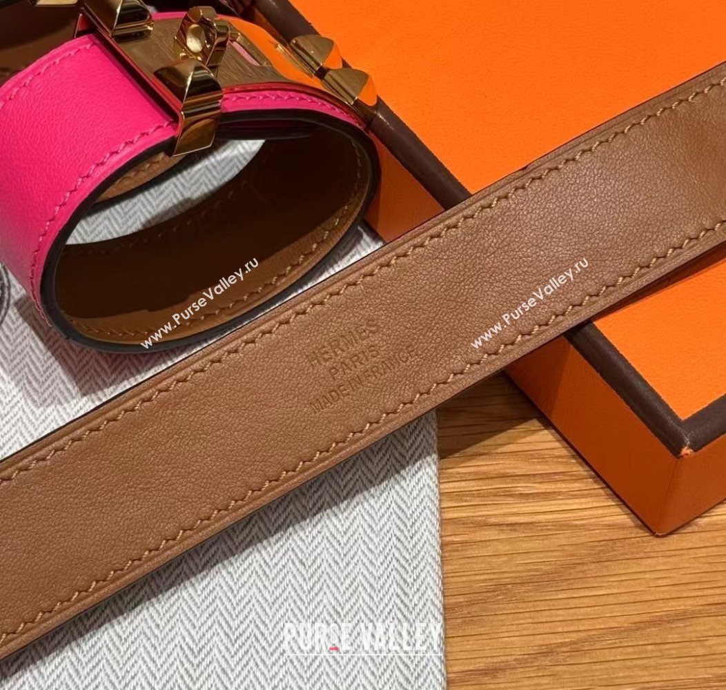 Hermes Collier de Chien bracelet in Four Medor Studs and Leather 2026 HS26010403 (99-260104130)