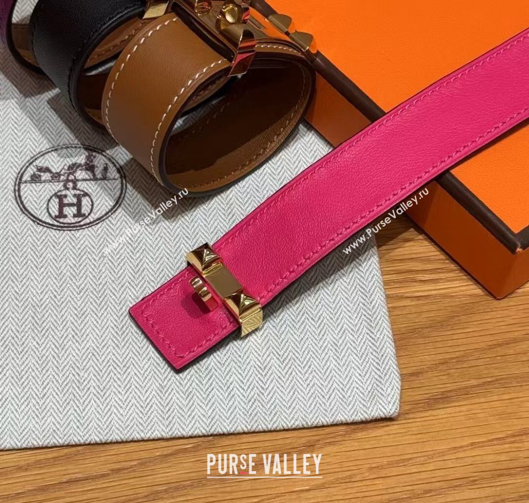 Hermes Collier de Chien bracelet in Four Medor Studs and Leather 2026 HS26010403 (99-260104130)